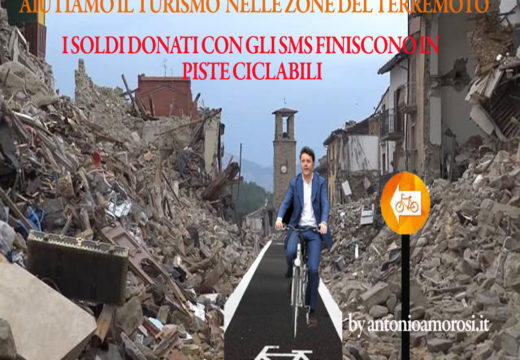 I milioni donati con gli sms ai terremotati finiscono in una pista ciclabile